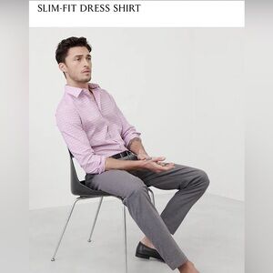 Banana Republic Slim-Fit Pink Dress Shirt